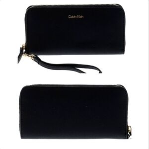 Calvin Klein Black Wristlet - 8.5" Length, 4.25" Height, 1.5" W